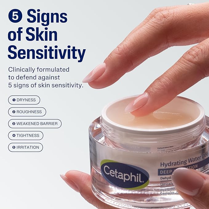 Cetaphil Deep Hydration Skin Restoring Water Gel with Hyaluronic and Polyglutamic Acid, Face Moisturizer