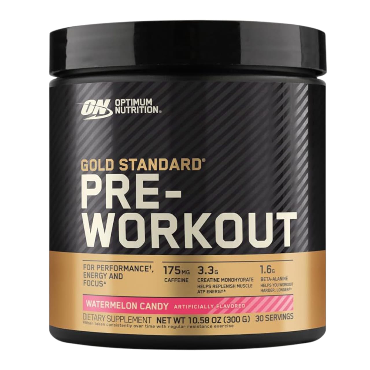Optimum Nutrition Gold Standard Pre-Workout, Vitamin D for Immune Support, Watermelon Candy, 30 Servings