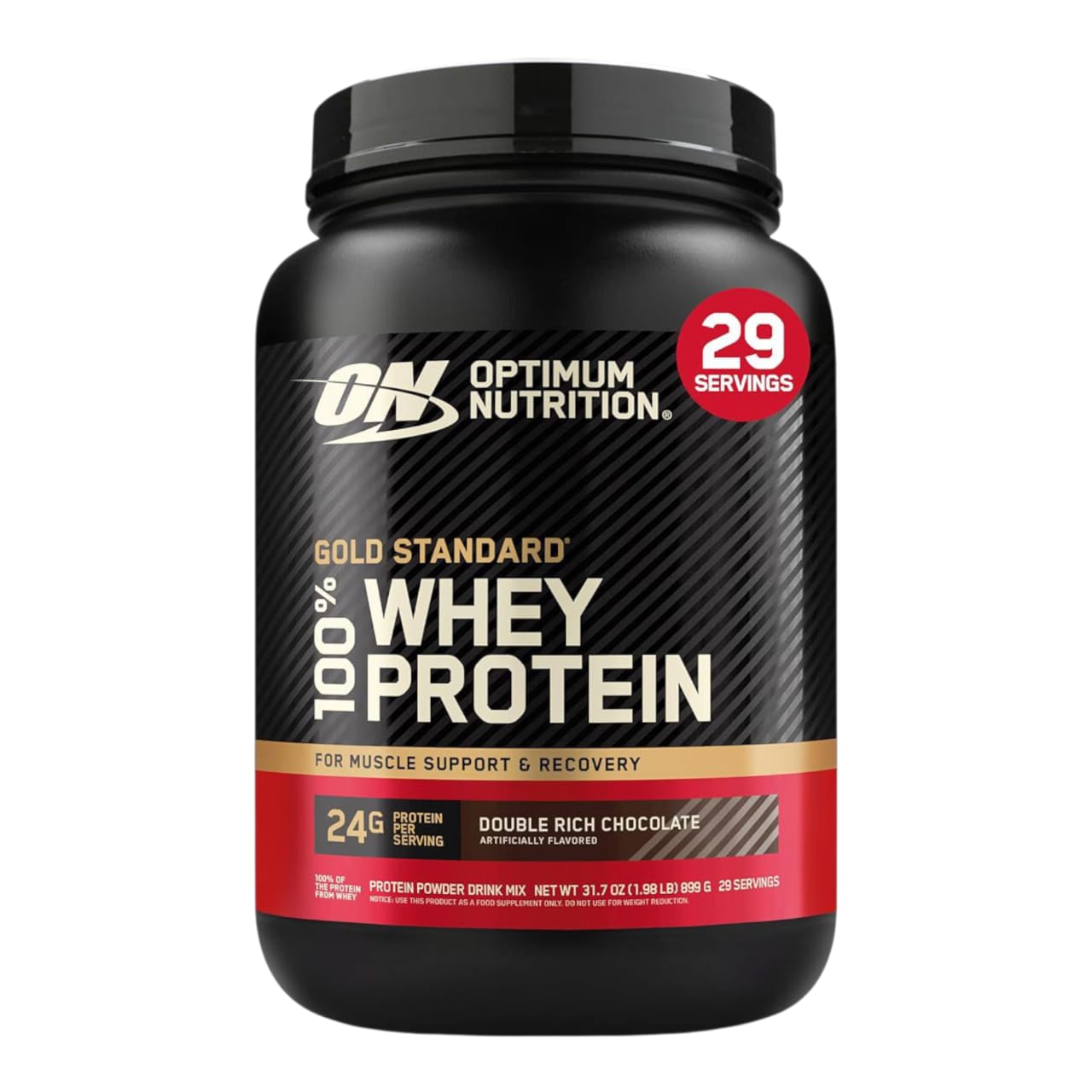 Optimum Nutrition Gold Standard 100% Whey Protein Powder, Double Rich Chocolate 1.98 Pound