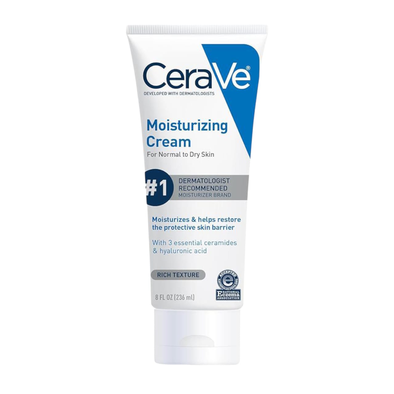 CeraVe Moisturizing Cream, Face Body Moisturizer, Normal to Dry Skin, 8 Fl Oz