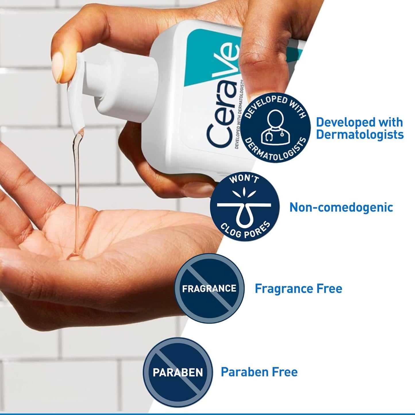 CeraVe Skin Salicylic Acid Anti-Acne Cleanser Amino Acid Foam Cleansing Foam-Free Moisturizing C Milk 237m