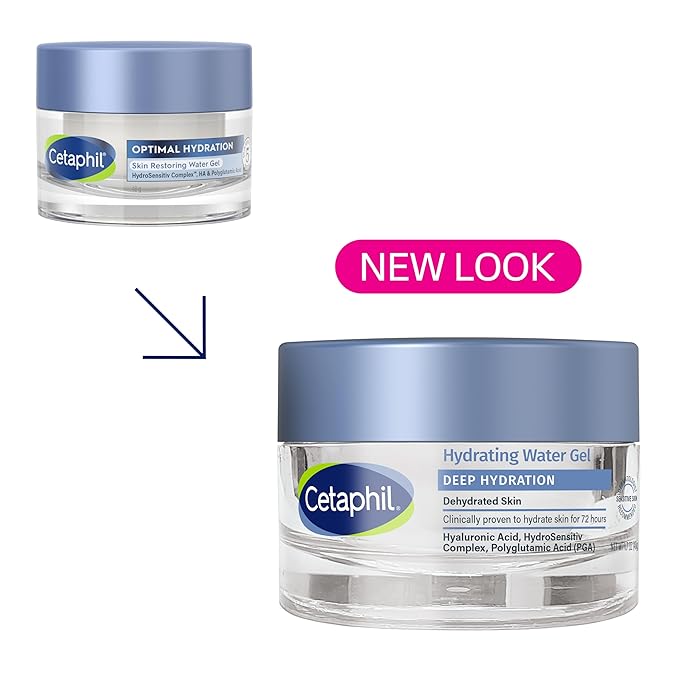 Cetaphil Deep Hydration Skin Restoring Water Gel with Hyaluronic and Polyglutamic Acid, Face Moisturizer