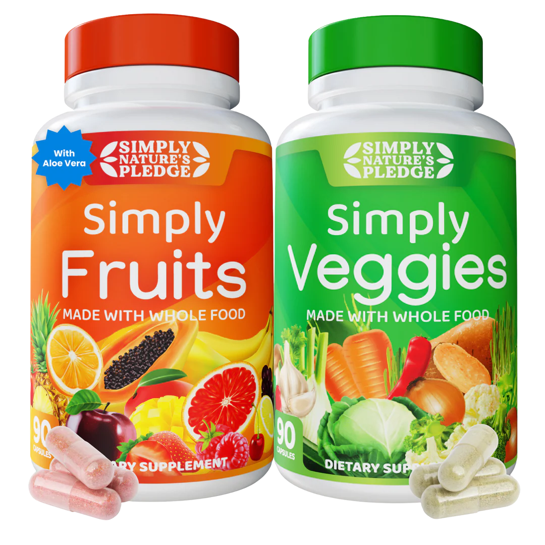 Simply Nature's Pledge - Packed with Over 40 Different Fruits & Vegetables, 90 Count (Pack of 2)